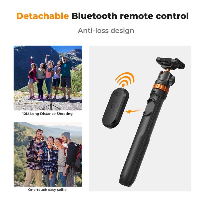 KNF Concept MS08 Tripod Mini Selfie Stick + Remote for Camera & HP Old MS04 · 9