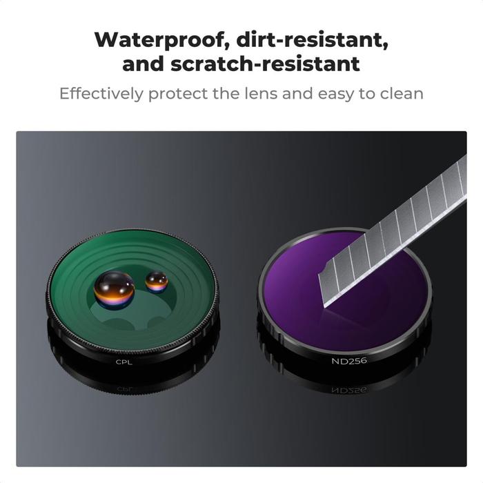 K&F Concept Filter For DJI Osmo Action 4 / 5 Pro Set CPL+ND8+ND16+ND32+ND64+ND256 Circular Polarizing Filter Neutral Density KNF Concept · 5