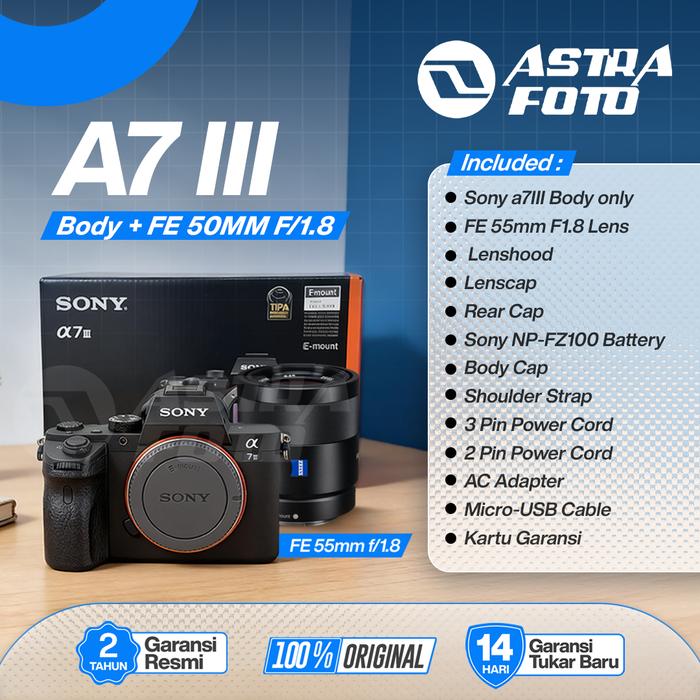 SONY Alpha A7III / A7 Mark III Kit Lens FE 55mm F1.8 - Sony A7 iii - A7iii Body · 2