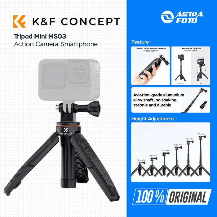 KNF Concept KNF Concept Tripod Mini MS03 / MS10 for Action Camera Smartphone - Black