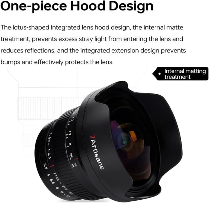 7artisans 7.5mm F3.5 mark II APSC Fisheye DSLR Lens Mount Camera For Canon EF - Nikon F - Canon EF · 2