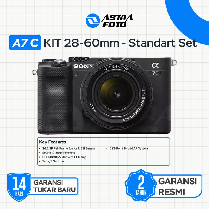 Sony Sony A7C Kit 28-60mm Kamera Mirrorless Full Frame - Sony A7C Kit Lens - Standard