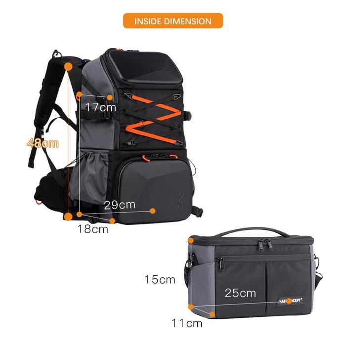 KNF Concept 33L Tas Ransel Travel Backpack Waterproof Photography K&F · 4