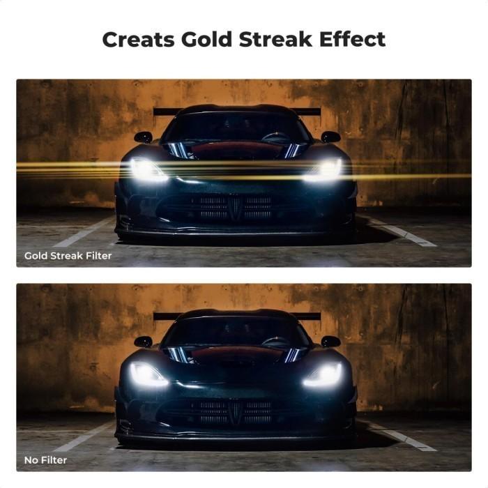K&F Concept Gold Streak 52mm Filter Nano-X Anamorphic Flare Like Effects KNF Concept · 4