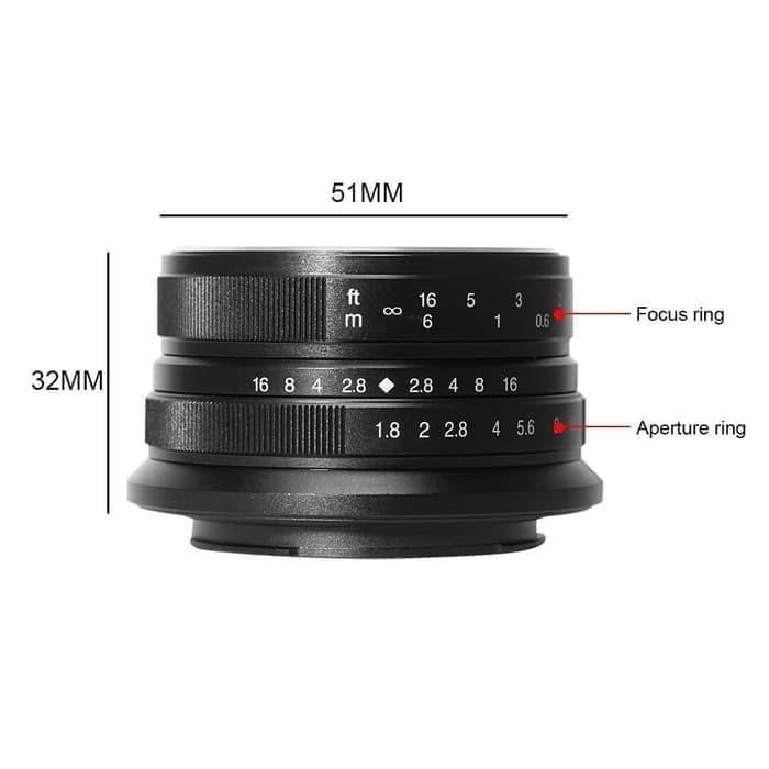 7Artisans 25mm F/1.8 APSC Lens For Sony E Mount - Fujifilm FX - Canon EOS M - M4/3 Lensa Kamera - SONY E · 2