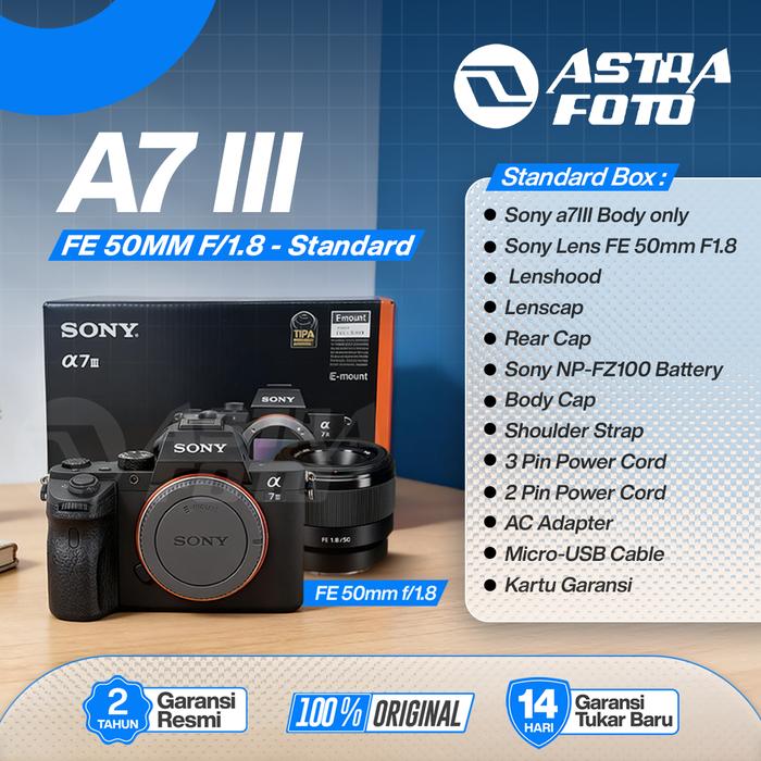 Sony Alpha A7iii Kit Lens Fe 50mm F1.8 / A7 III / A7 Mark III - Komplit · 7