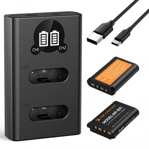 K&F Concept NP-BX1 Battery + Charger Kit Baterai For Sony NPBX1 RX100 ZV1 ZV1F RX100M7 VII HX90 KNF Concept - Charger Only · 3