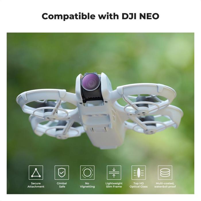 K&F Concept DJI NEO ND Filter Kit 4pcs ND8 ND16 ND32 ND64 KNF Concept 4-Pack Filter Original · 8