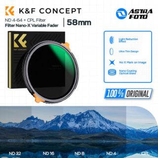 KNF Concept 58mm Filter Nano-X Variable ND4-64 + CPL K&F Filter Lensa