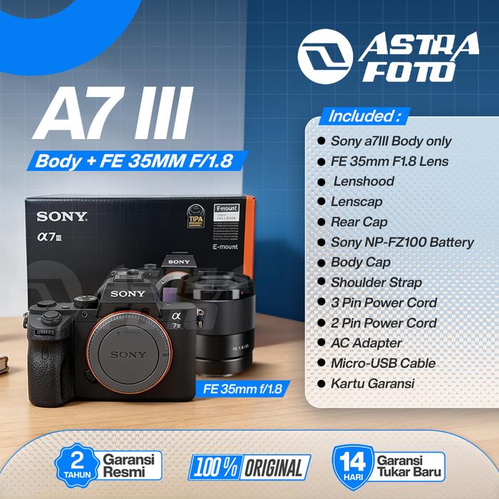 Sony Alpha A7III / Sony A7 Mark III BODY + KIT FE 35mm F1.8 / A7M3 · 2