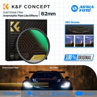 K&F Concept Gold Streak 62mm Filter Nano-X Anamorphic Flare Like Effects KNF Concept