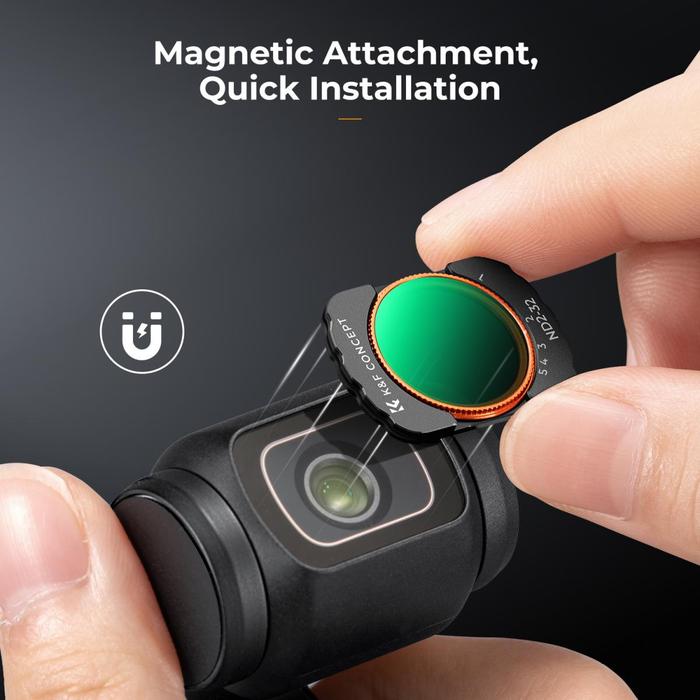 K&F Concept Variable ND2-32 Filter For DJI Osmo Pocket 3 Magnetic Filter Nano Coating VND KNF Concept · 8