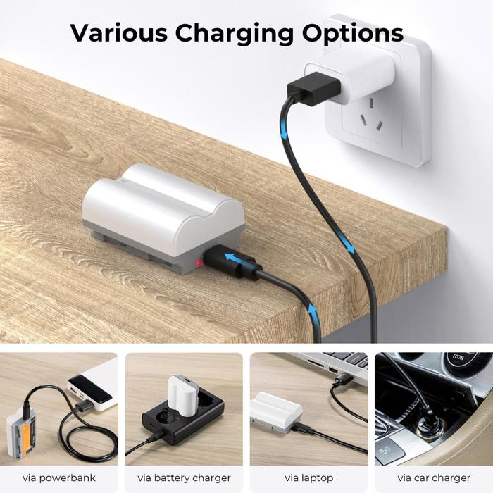 KNF Concept NP-W235 Battery With Type C Fast Charging Port For Fujifilm NPW235 Baterai K&F Concept - 1pc Battery · 6