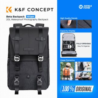 KNF Concept 20L Tas Beta Backpack Waterproof Photography Laptop K&F - Hitam