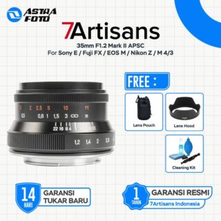 7artisans 35mm F1.2 Mark II APSC Lens For Sony E Mount - Fujifilm FX - M/43 - Canon M Lensa Kamera - SONY E