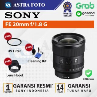 Sony FE 20mm f1.8 G / Lensa Sony 20mm f1.8 G /Sony SEL 20mm F1.8 RESMI