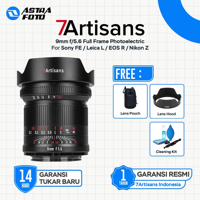 7Artisans 7artisans 9mm f/5.6 Full Frame Photoelectric lens (Almost O Distortion) Sony E Mount - Nikon Z - Canon EOS RF - Leica L - SONY FE