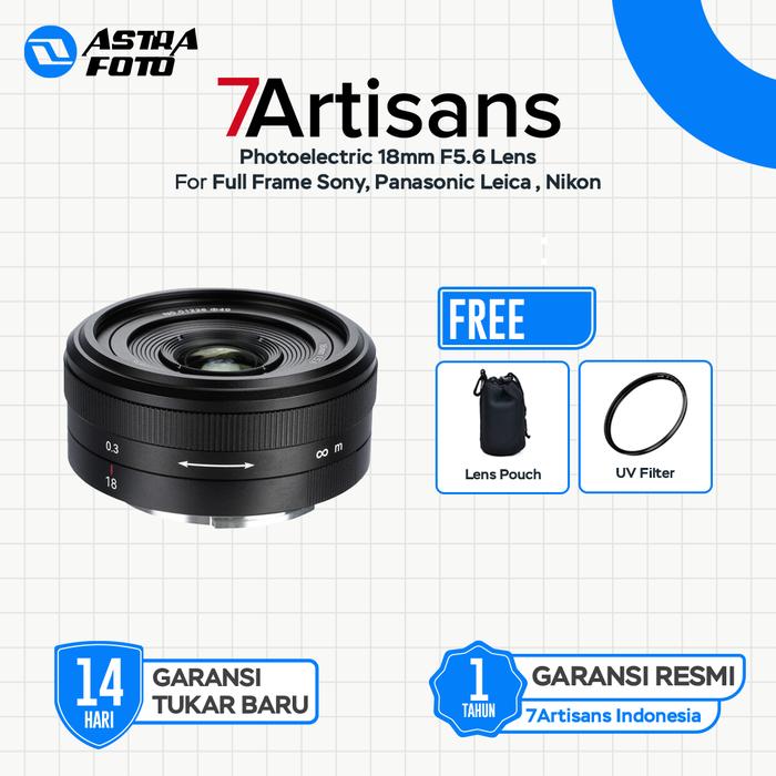 7Artisans 7Artisans Photoelectric 18mm F5.6 Lens For Full Frame Sony E Mount, Panasonic Leica L Mount, Nikon Z Mount Lensa Kamera 7Artisan - Leica L-Mount