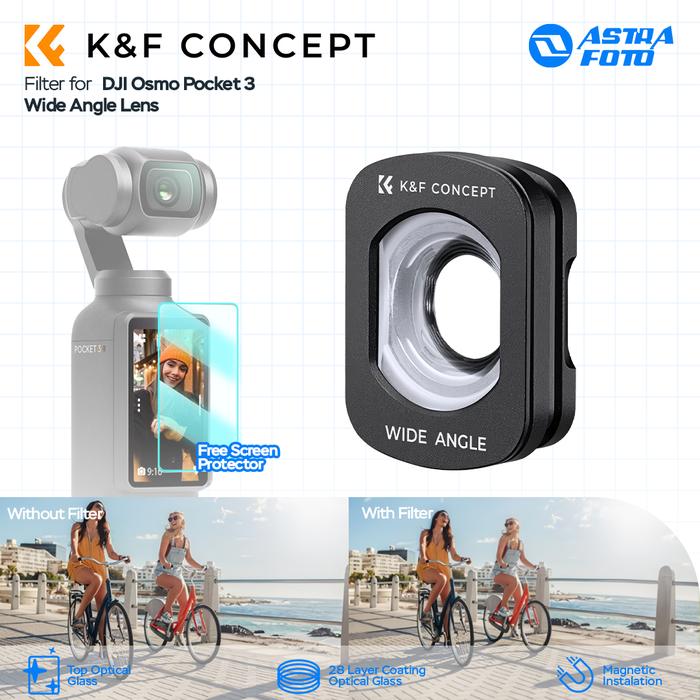 KNF Concept K&F Concept Wide Angle Lens Extender Magnetic Filter For DJI Osmo Pocket 3 KNF Concept