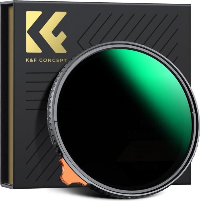KNF Concept 58mm Filter Variable ND2-400 Nano X Coating Anti Scratch & Waterproof Pro HD Ultra Thin Lens Filter Lensa K&F Concept - Gambar 2