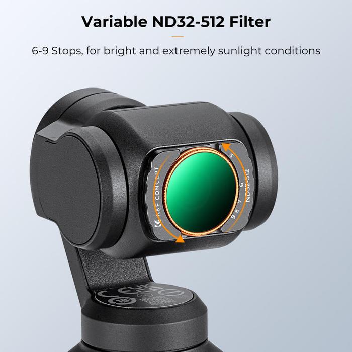 K&F Concept Variable ND32-512 Filter For DJI Osmo Pocket 3 Magnetic Filter Nano Coating VND KNF Concept · 6