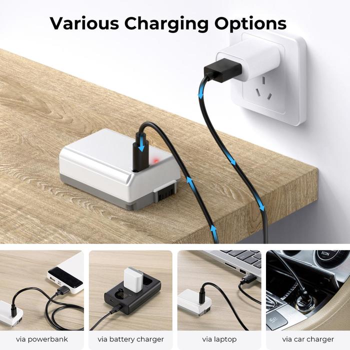 K&F Concept NP-FW50 Battery with Type-C Fast Charging KNF Baterai - Battery 1pc · 3