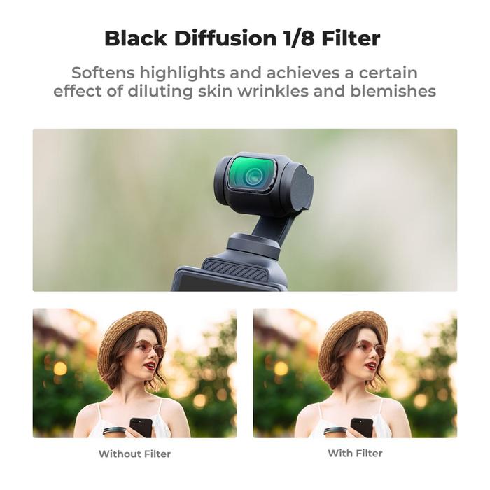 K&F Concept Black Diffusion Mist 1/8 Filter For DJI Osmo Pocket 3 KNF Concept · 5