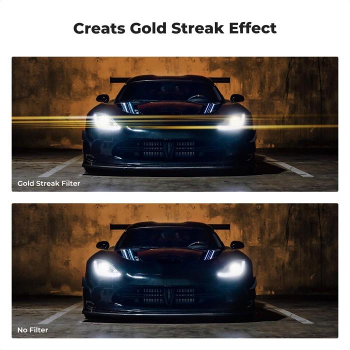 K&F Concept Gold Streak 77mm Filter Nano-X Anamorphic Flare Like Effects KNF Concept · 4