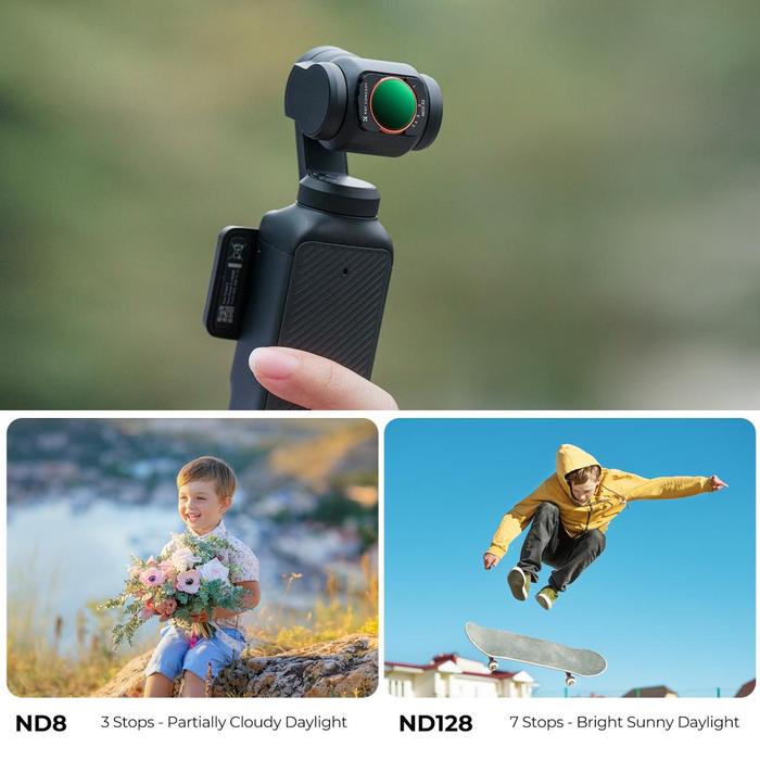 K&F Concept Variable ND2-32 + ND32-512 Filter For DJI Osmo Pocket 3 VND KNF Concept · 3