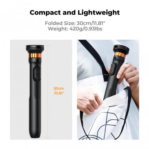 KNF Concept MS19 Magnetic Tripod Selfie Stick with Remote Bluetooth for Iphone 15/14/13/12 Magsafe Series K&F Concept - Hitam · 4