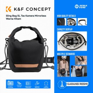 KNF Concept Sling Bag 5L Tas Kamera Mirrorless K&F Concept Camera Bag - Black