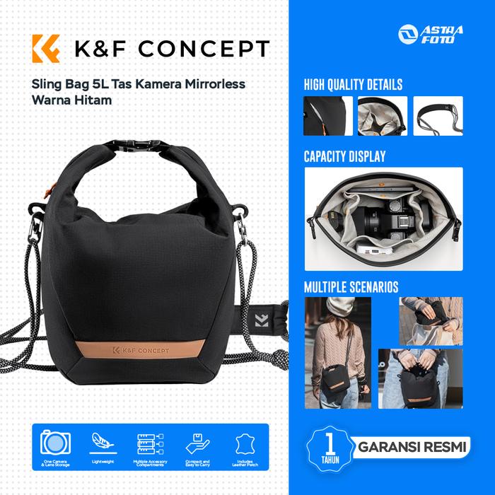 KNF Concept KNF Concept Sling Bag 5L Tas Kamera Mirrorless K&F Concept Camera Bag - Black