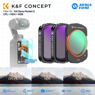 K&F Concept Filter CPL + ND4 + ND8 For DJI Osmo Pocket 3 KND Concept 3-Pack Filters