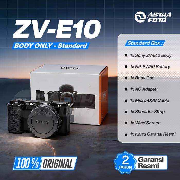 Sony Sony Alpha ZV-E10 Body Only ZVE10 ZV E10 Mirrorless Camera - UNIT ONLY