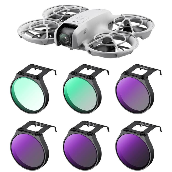 KNF Concept Filter UV CPL ND8 ND16 ND32 ND64 for DJI NEO K&F Concept 6-Pack Drone Filter Set - Gambar 8