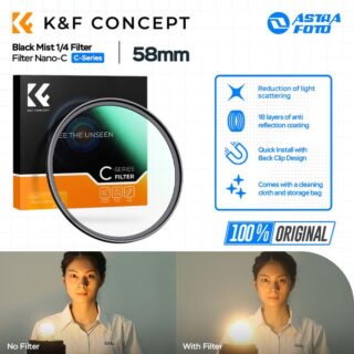 KNF Concept 58mm Lens Filter Nano-C Black Mist 1/4 Filter K&F Concept Black Diffusion