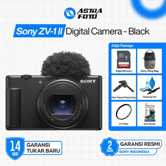 Sony ZV-1 II Digital Camera Premium Compact - ZV1 II Pocket Kamera - Putih, Paket Standart · 2