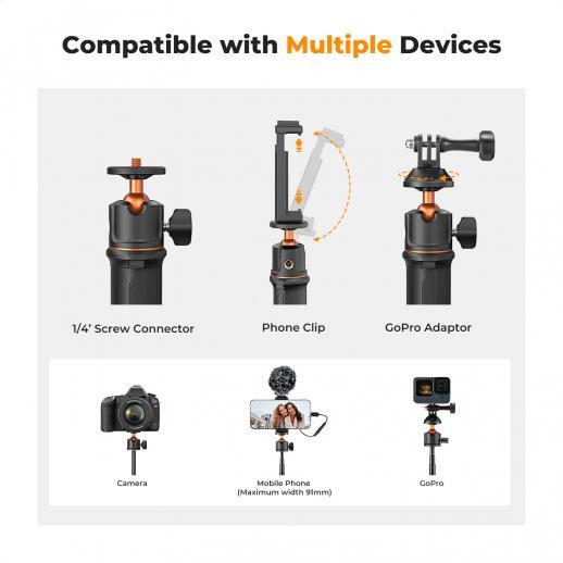 KNF Concept MS11 Mini Tripod 3 in 1 For HP Smartphone & Camera Action Cam with Bluetooth Remote K&F Concept · 8