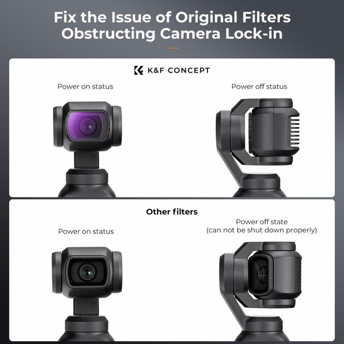 K&F Concept Filter ND4 + ND8 + ND16 + ND32 For DJI Osmo Pocket 3 KNF Concept 4-Pack Filters · 9