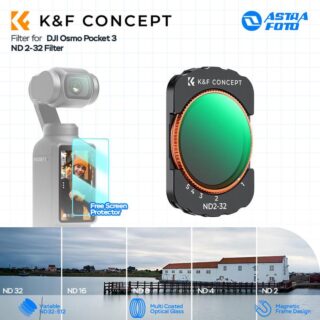 K&F Concept Variable ND2-32 Filter For DJI Osmo Pocket 3 Magnetic Filter Nano Coating VND KNF Concept