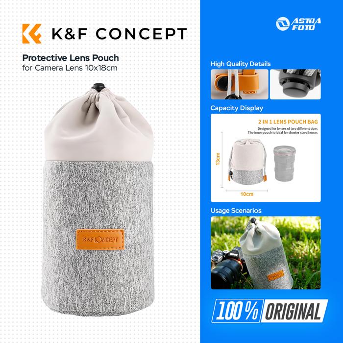 KNF Concept KNF Concept Protective Lens Pouch for Camera Lens 10x18cm Lens Bag K&F
