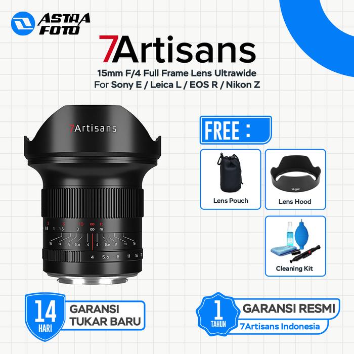 7Artisans 7artisans 15mm F/4 Full Frame Lens Ultrawide - Sony E Mount - Canon RF - Leica L - Nikon Z - SONY E