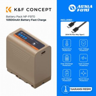 KNF Concept NP-F970 10500mAh Battery with 20W PD Two-Way Type C Port Fast Charge Baterai K&F Concept with Power Delivery