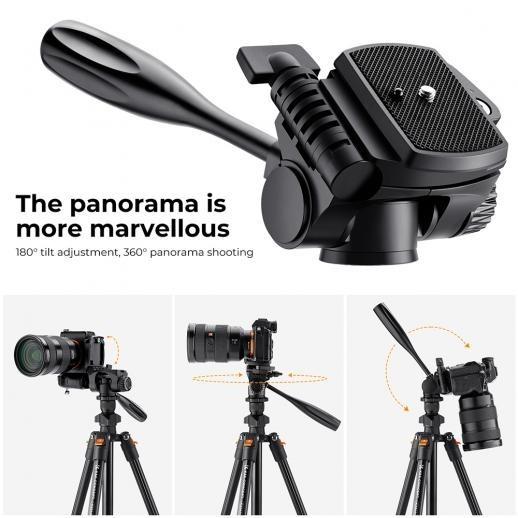 K&F CONCEPT K234A0 KNF Aluminum Tripod Pan Head Video/KF09.115 · 4