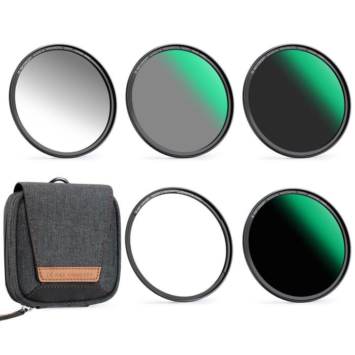 KNF Concept 67mm 4in1 Filter Magnetic GND8 ND8 ND64 ND1000 with Filter Case K&F Concept - Gambar 2