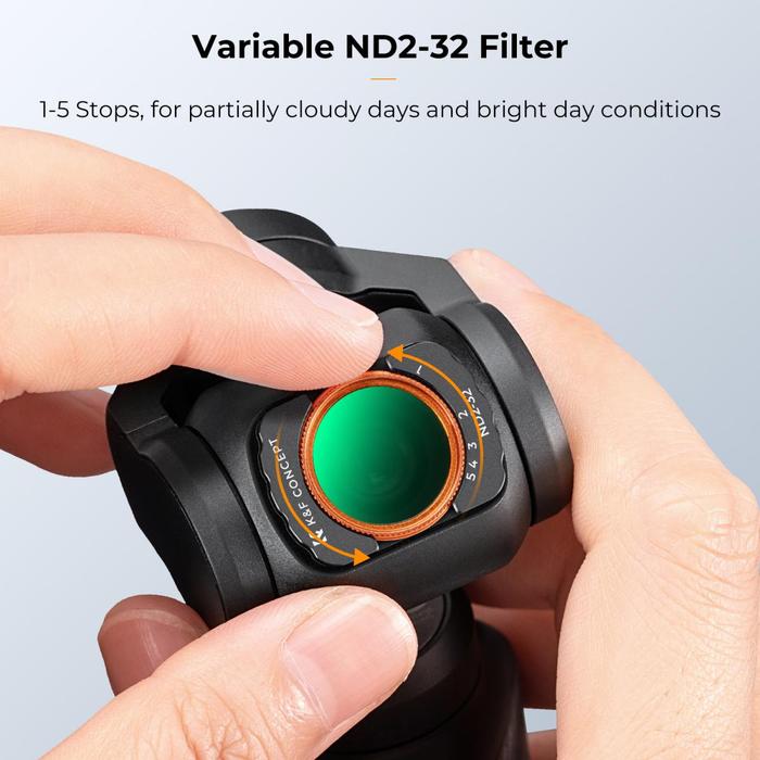 K&F Concept Variable ND2-32 + ND32-512 Filter For DJI Osmo Pocket 3 VND KNF Concept · 6