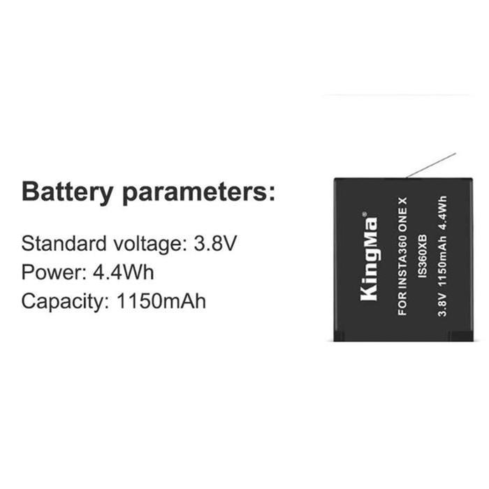 Kingma Battery And Dual Slot Charger For  Insta360 One X IS360XB Baterai + Charger - Battery Only · 5