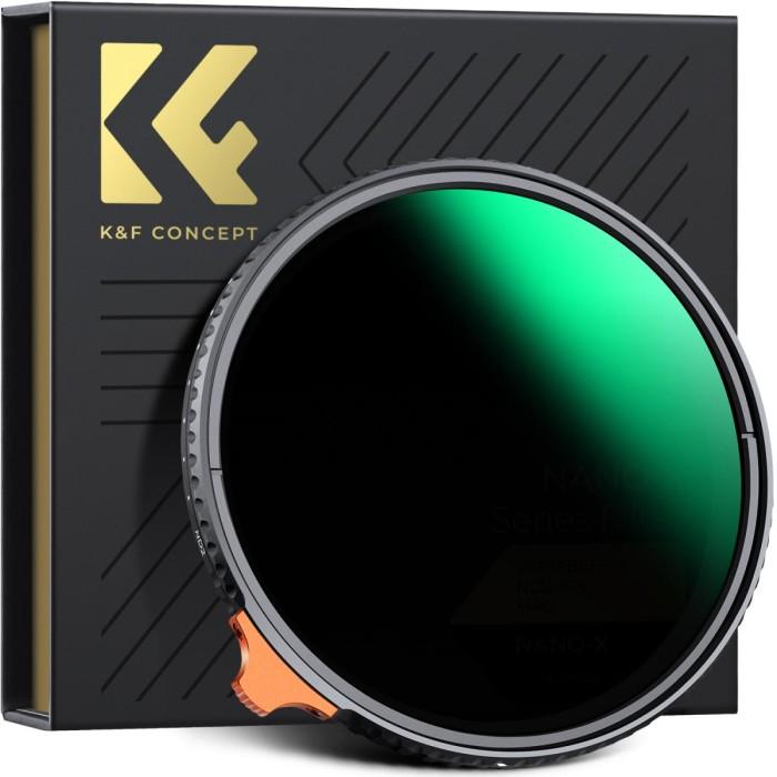 KNF Concept 55mm Filter Variable ND2-400 Nano X Coating Anti Scratch & Waterproof Pro HD Ultra Thin Lens Filter Lensa K&F Concept - Gambar 2