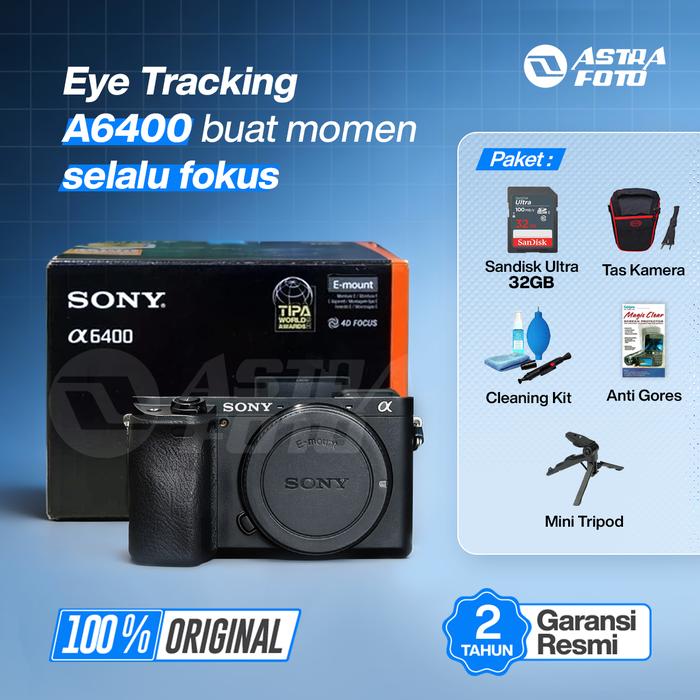 Sony Sony A6400 Body Only / Sony Alpha A6400 Garansi Resmi Sony PAKET 64GB
