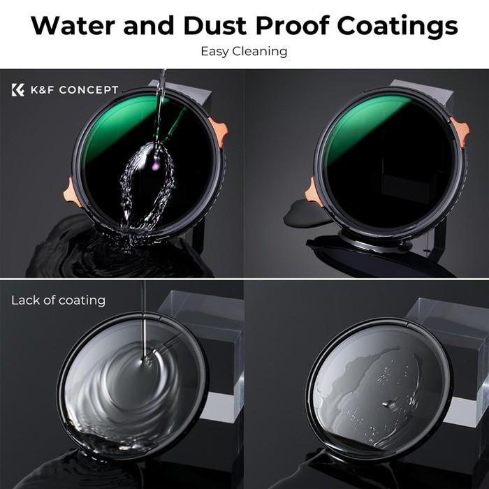 KNF Concept 40.5mm Filter Nano-X Variable ND4-64 + CPL K&F Filter Lensa · 3
